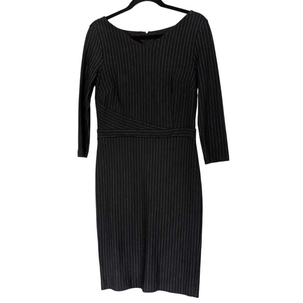 ANN TAYLOR Black Striped Dress Women's Size 4